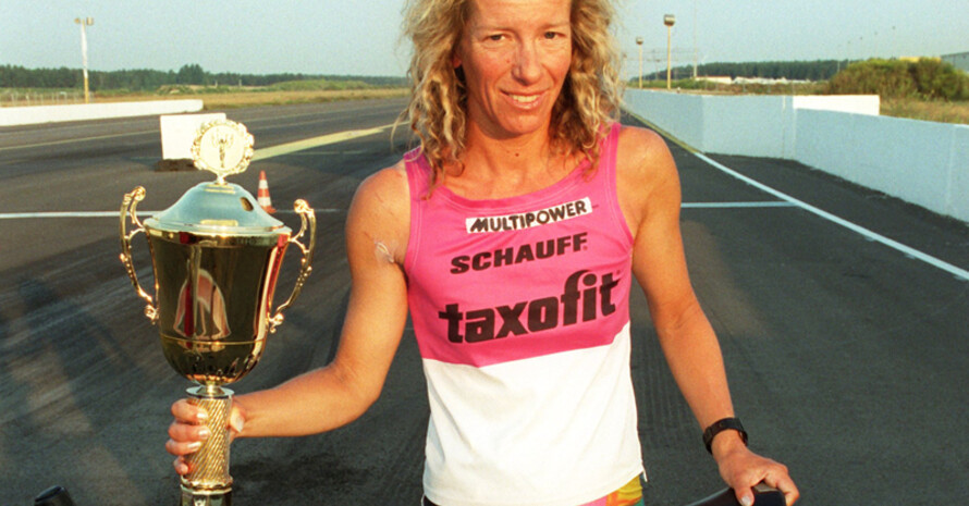 "Die Frau vor den Männern": Ultra-Triathletin Astrid Benöhr. Foto: picture-alliance